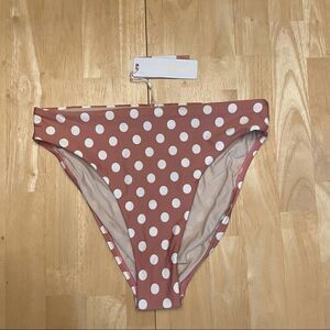 Pilyq Polka Dot Bikini Bottoms Size L NWT